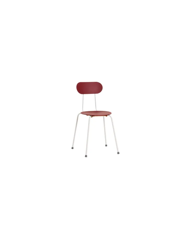 Magis Stapelbarer Stuhl Mariolina - Rot - gefirnister Stahl - Designer Enzo Mari 