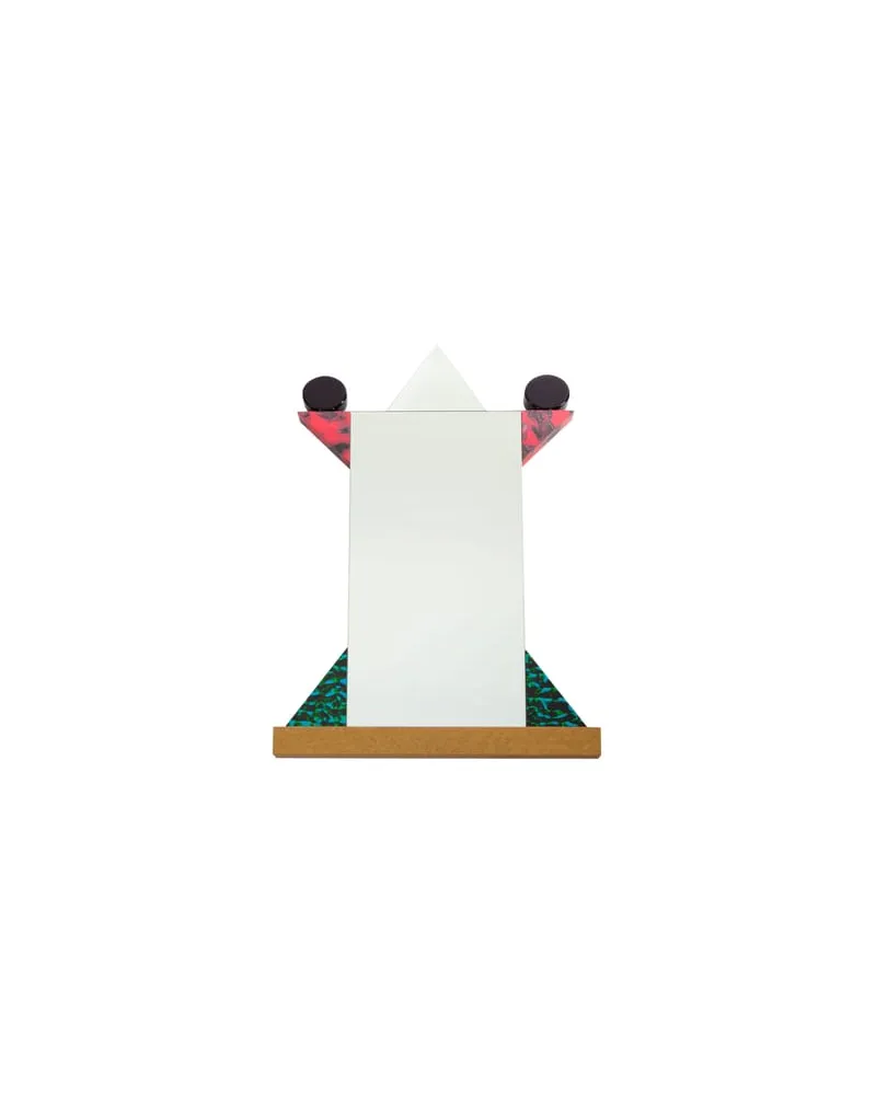 Memphis Milano Spiegel meuble - Bunt - MDF mit Nussbaummaserung - Designer Ettore Sottsass 