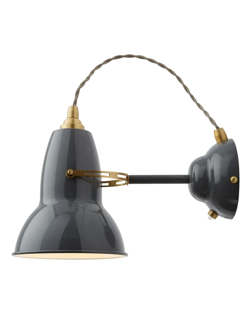 Anglepoise Wandleuchte 1227 - Grau - Messing - Designer George Carwardine 