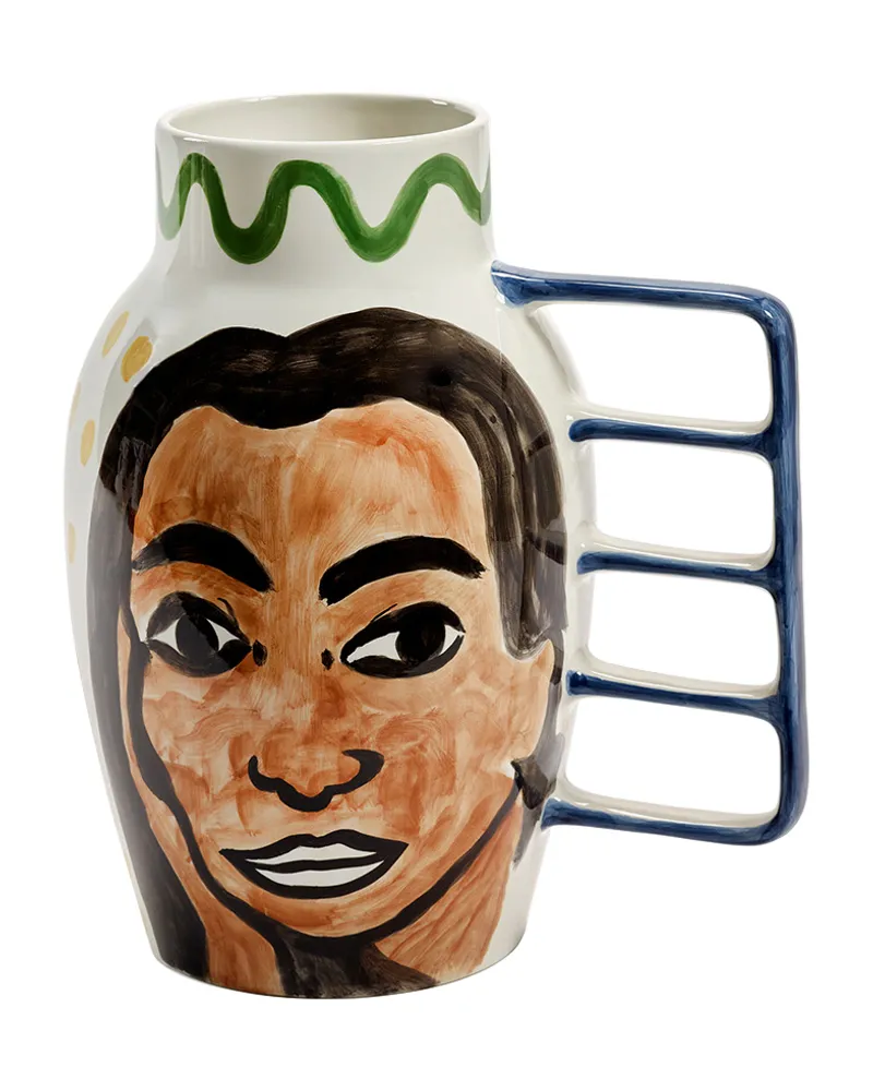 Serax Vase Santiago De Borja - Bunt - emaillierter Sandstein - Designer Shurleey 