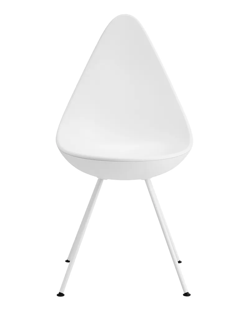 Fritz Hansen Stuhl Drop - Weiß - ABS-Kunststoff - Designer Arne Jacobsen 