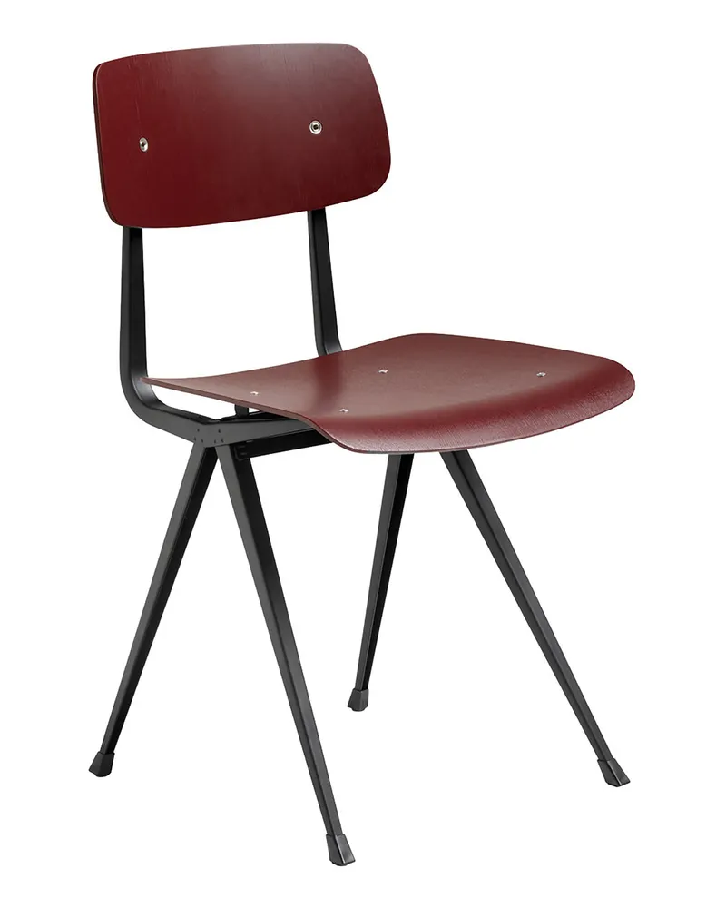 Hay Stuhl Result - Rot - getöntes Eichenholzfurnier - Designer Wim Rietveld 