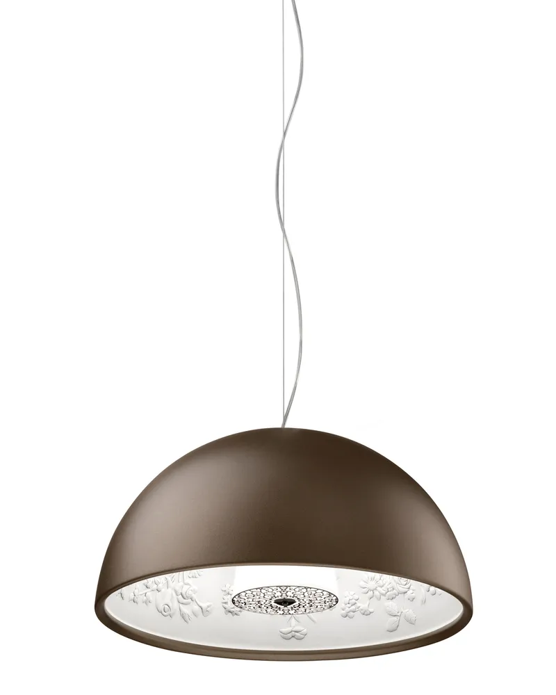 Flos Pendelleuchte Skygarden - Braun - Mundgeblasenes Opalglas - Designer Marcel Wanders 