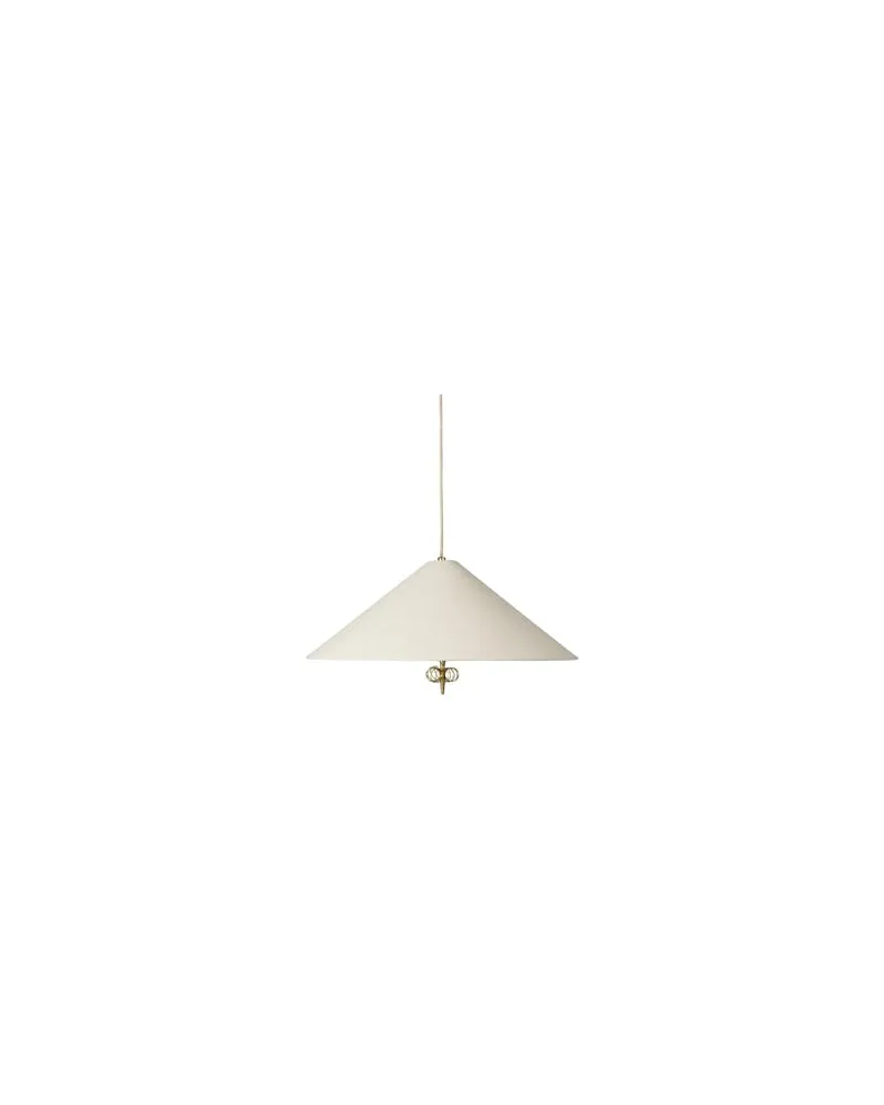 Gubi Pendelleuchte Tynell - Beige - Messing - Designer Paavo Tynell 
