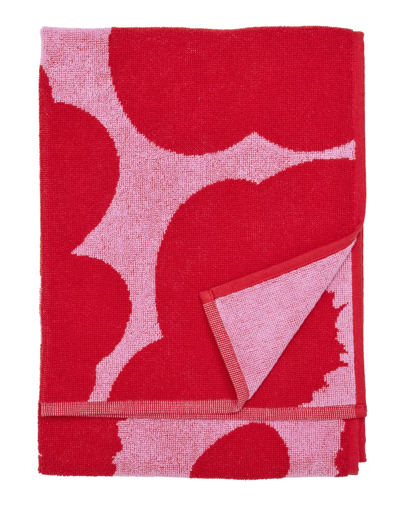 Marimekko Badetuch Unikko - Rot - Bio-Frottee-Baumwolle - Designer Maija Isola 