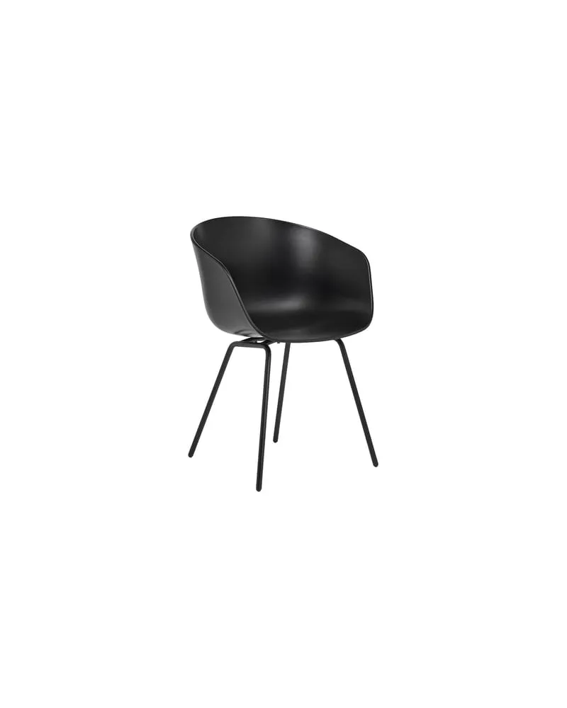 Hay Sessel About a chair - Schwarz - Recyceltes Polypropylen - Designer Hee Welling 