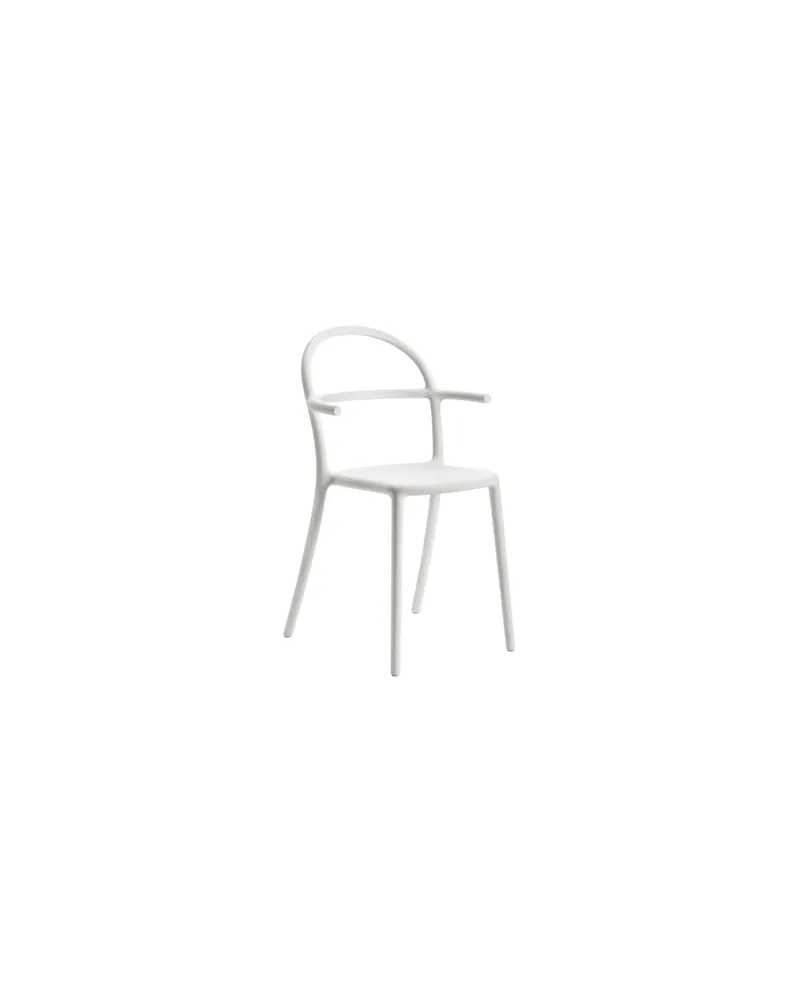 Kartell Stapelbarer Sessel Generic - Weiß - Prolypopylen - Designer Philippe Starck 