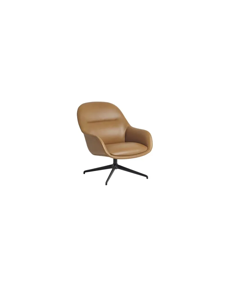 Muuto Gepolsterter Sessel Fiber - Braun - Thermolackiertes Aluminium - Designer Iskos-Berlin 