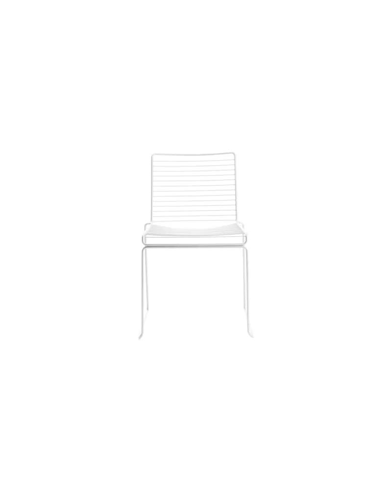 Hay Stapelbarer Stuhl Hee - Weiß - lackierter Stahl - Designer Hee Welling 
