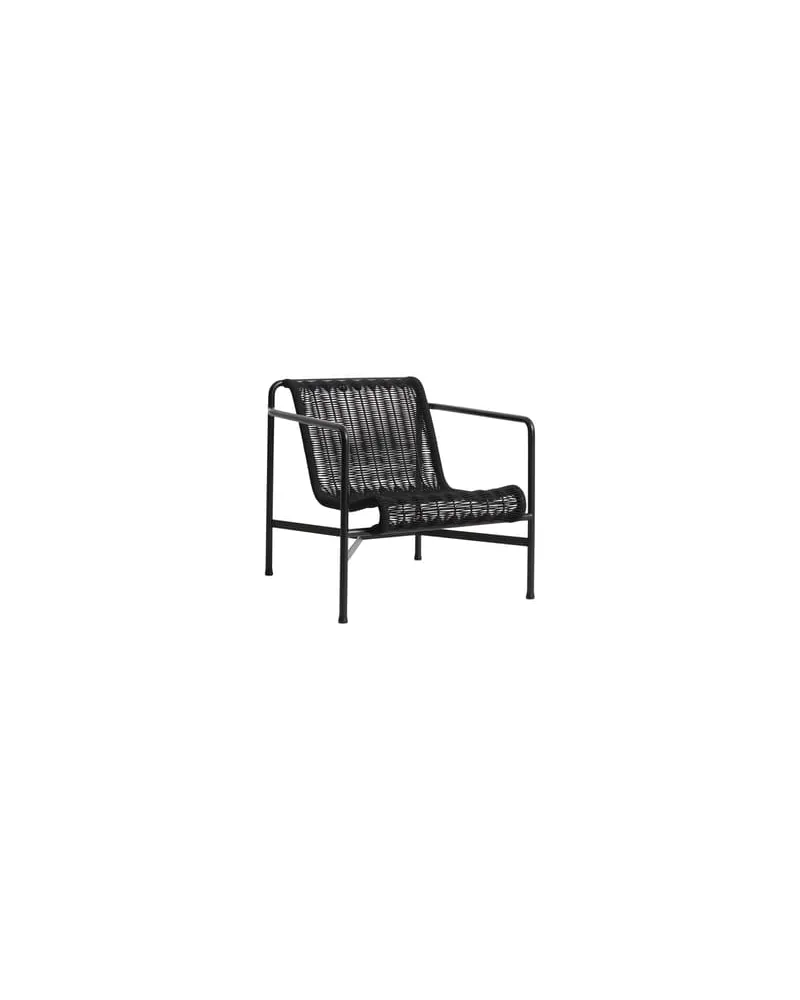 Hay Lounge Sessel Palissade Cord - Schwarz - Epoxid-lackierter Stahl - Designer Ronan & Erwan Bouroullec 