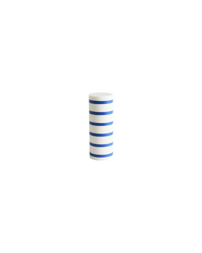 Hay Blockkerze Column - Blau - Stearin 