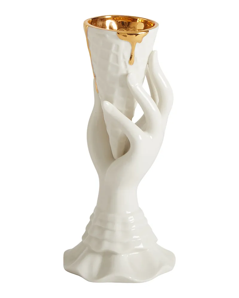 Jonathan Adler Vase - Gold - Porzellan - Designer Jonathan Adler 