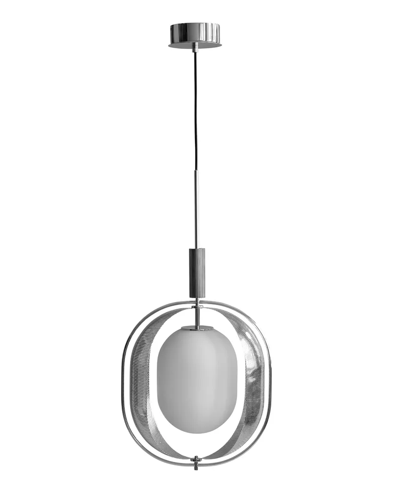 101 Copenhagen Pendelleuchte Pearl - Silber - Metall, perforiert - Designer Tommy Hyldahl 