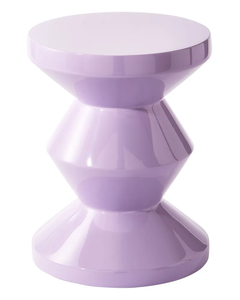 POLSPOTTEN Hocker Zig Zag - Violett - lackiertes Polyester 