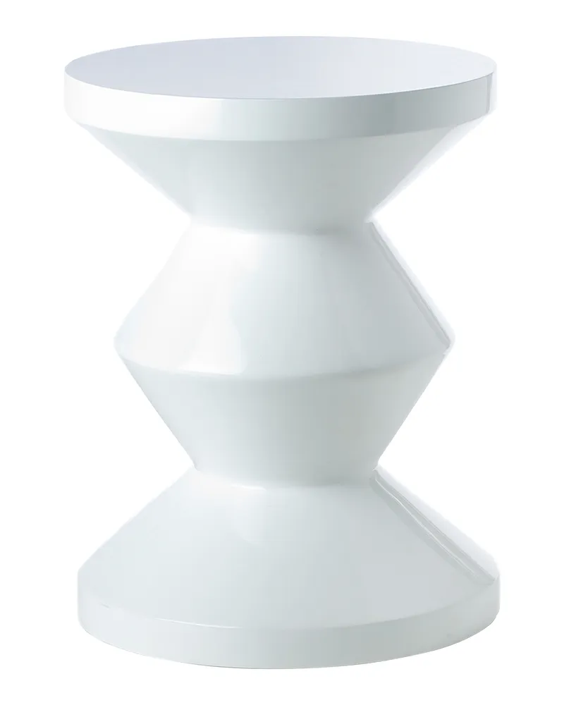 POLSPOTTEN Hocker Zig Zag - Violett - lackiertes Polyester 