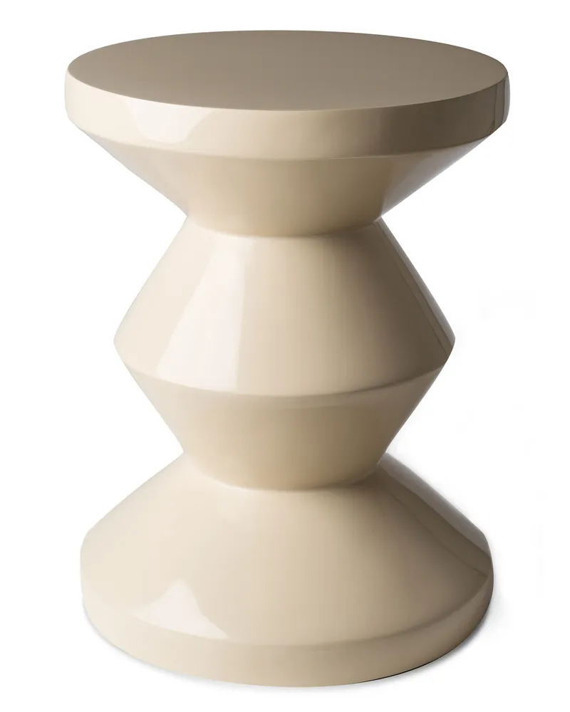 POLSPOTTEN Hocker Zig Zag - Violett - lackiertes Polyester 