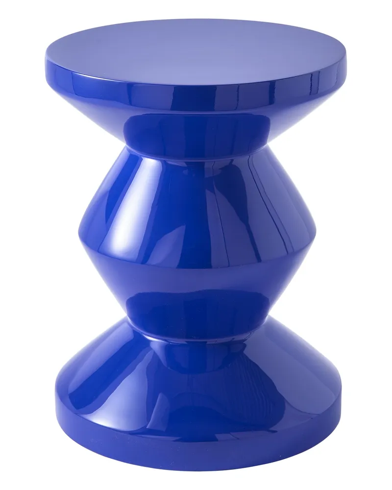 POLSPOTTEN Hocker Zig Zag - Violett - lackiertes Polyester 