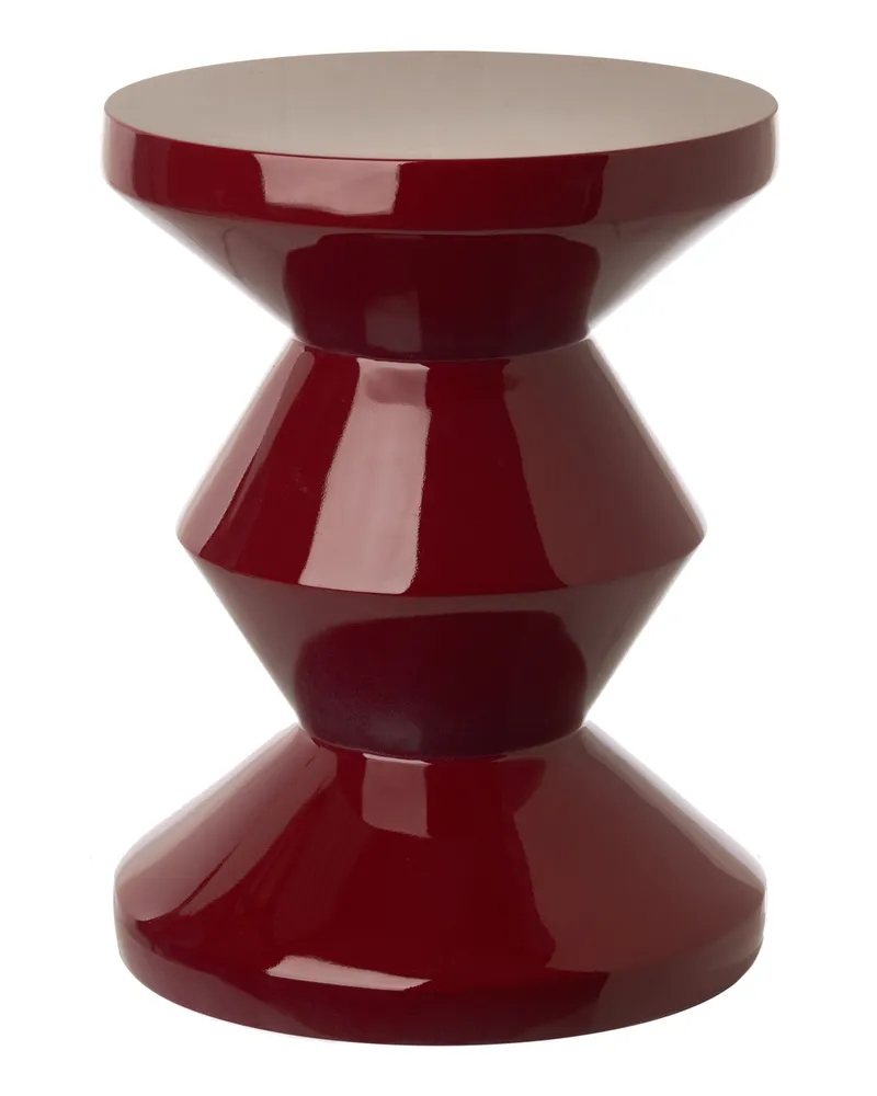 POLSPOTTEN Hocker Zig Zag - Violett - lackiertes Polyester 