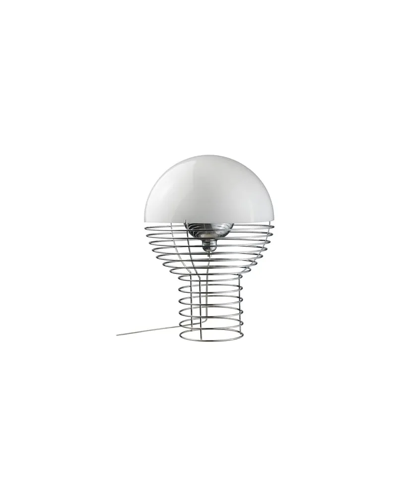 Verpan Tischleuchte Wire - Weiß - Polykarbonat - Designer Verner Panton 