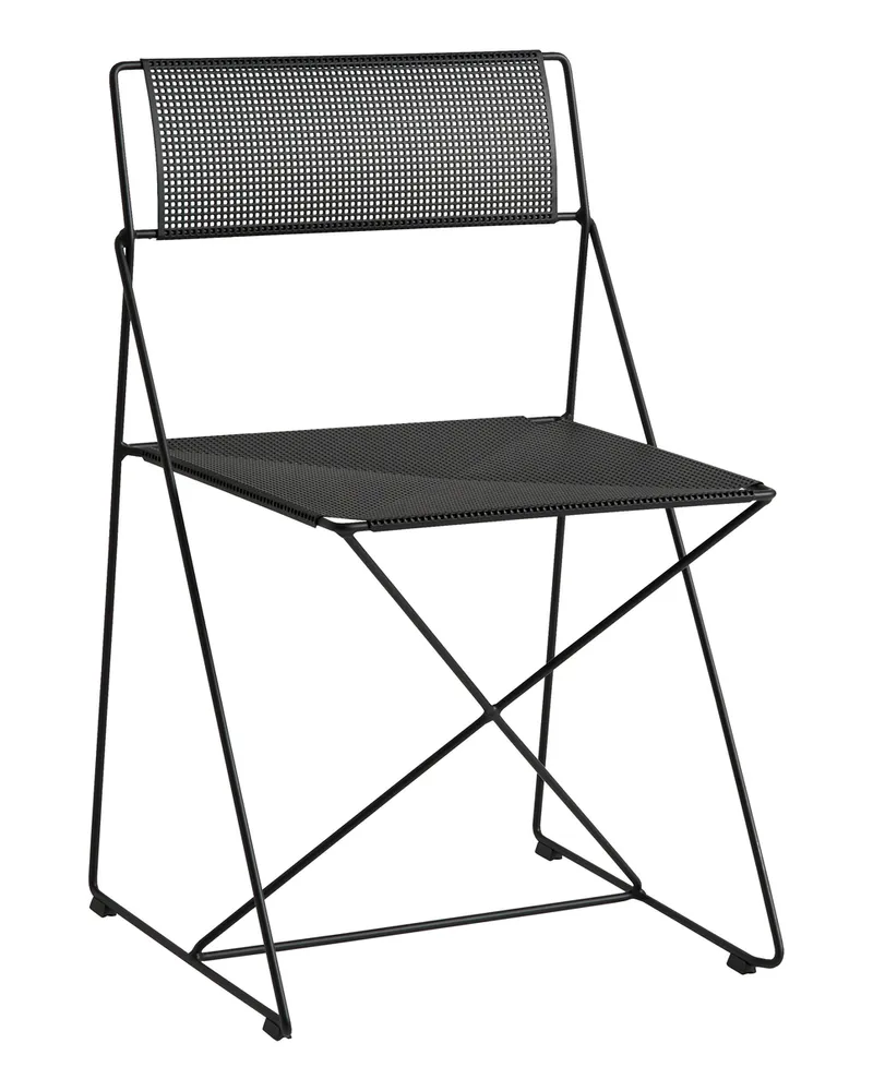 Hay Stapelbarer Stuhl X-Line - Grün - Perforiertes Stahlblech - Designer Niels Jørgen Haugesen 