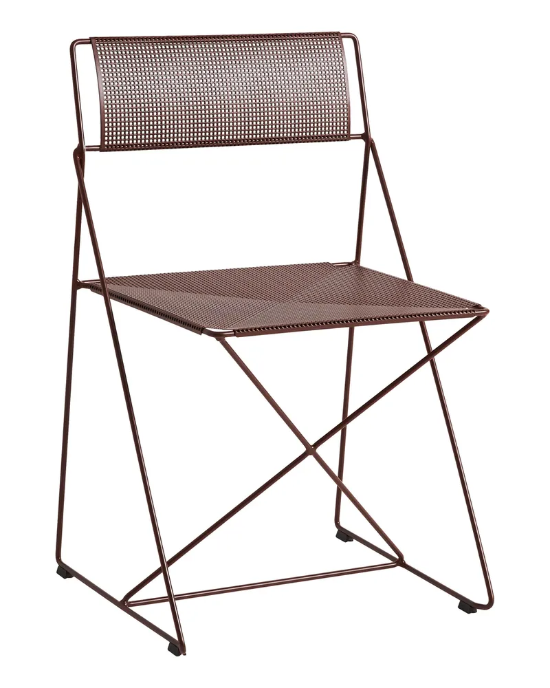 Hay Stapelbarer Stuhl X-Line - Grün - Perforiertes Stahlblech - Designer Niels Jørgen Haugesen 
