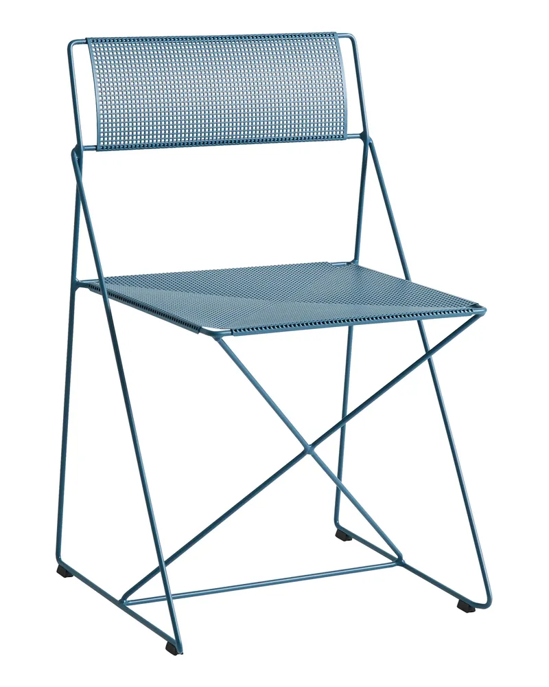 Hay Stapelbarer Stuhl X-Line - Grün - Perforiertes Stahlblech - Designer Niels Jørgen Haugesen 