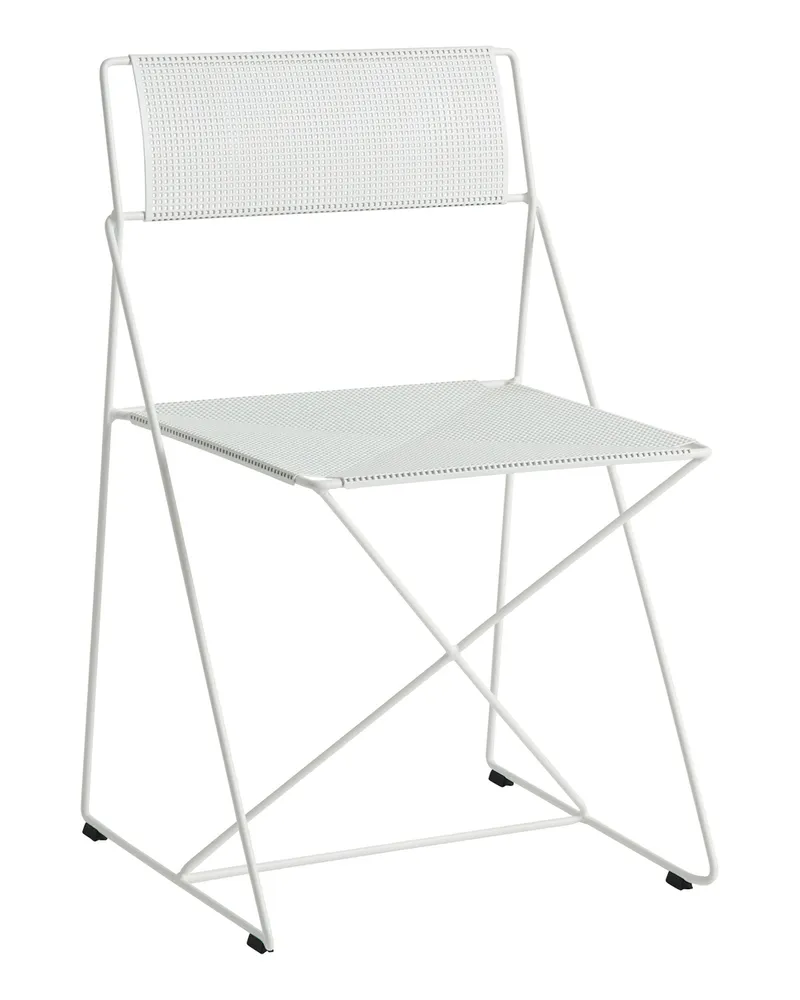 Hay Stapelbarer Stuhl X-Line - Grün - Perforiertes Stahlblech - Designer Niels Jørgen Haugesen 