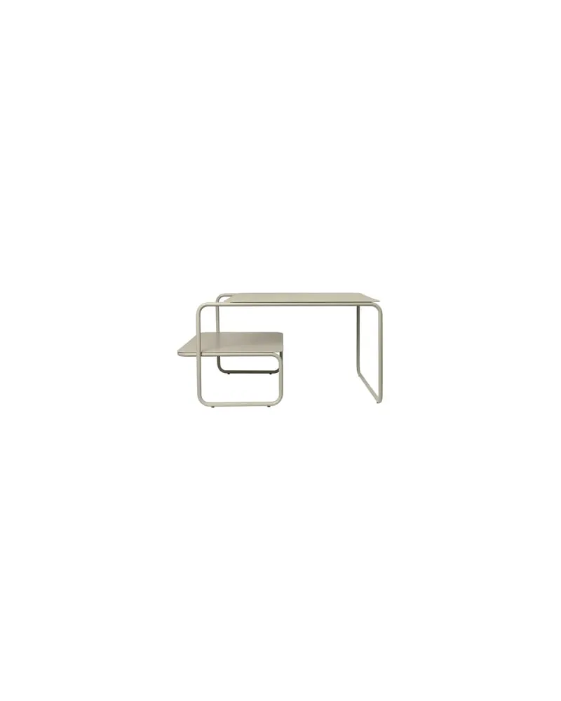 ferm LIVING Couchtisch Level - Beige - Pulverbeschichteter Stahl 