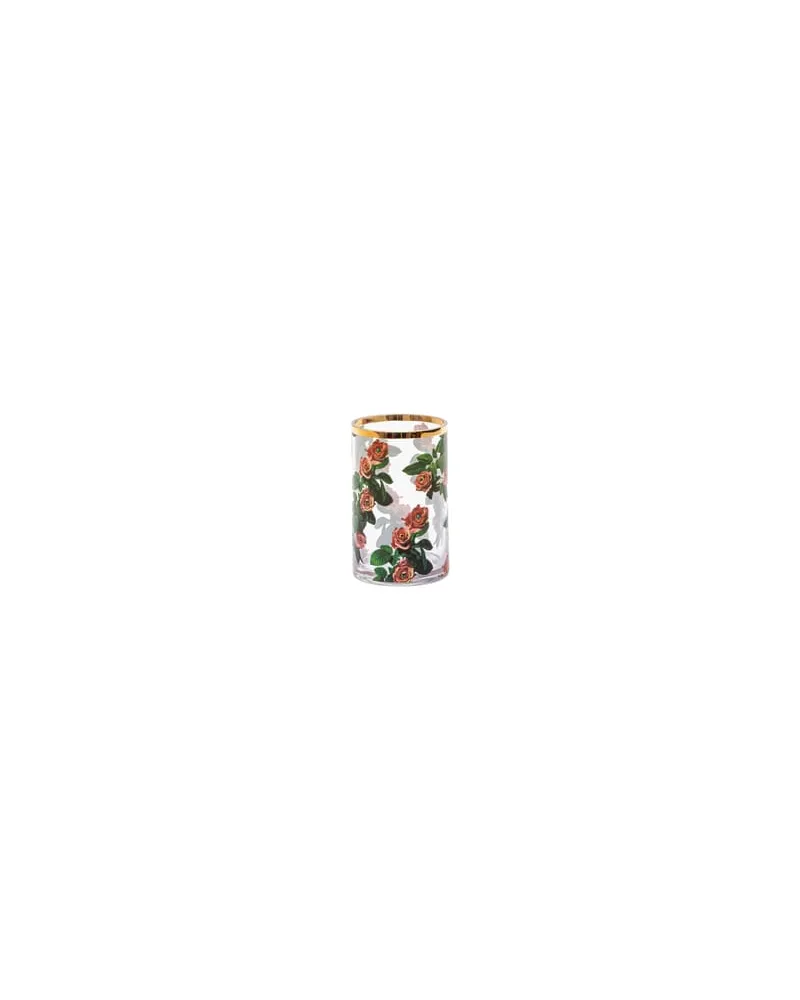 Seletti Vase Toilet Paper - Bunt - Echtgold - Designer Maurizio Cattelan 