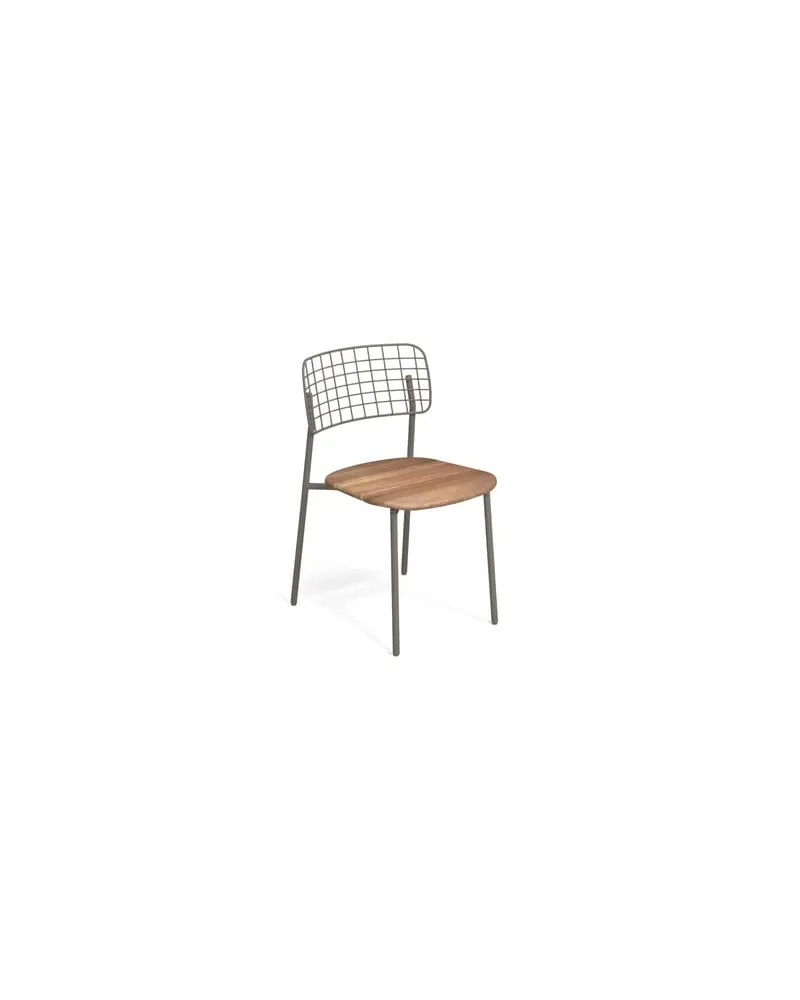 EMU Stapelbarer Stuhl Lyze - Holz natur - Teakholz - Designer Florent Coirier 