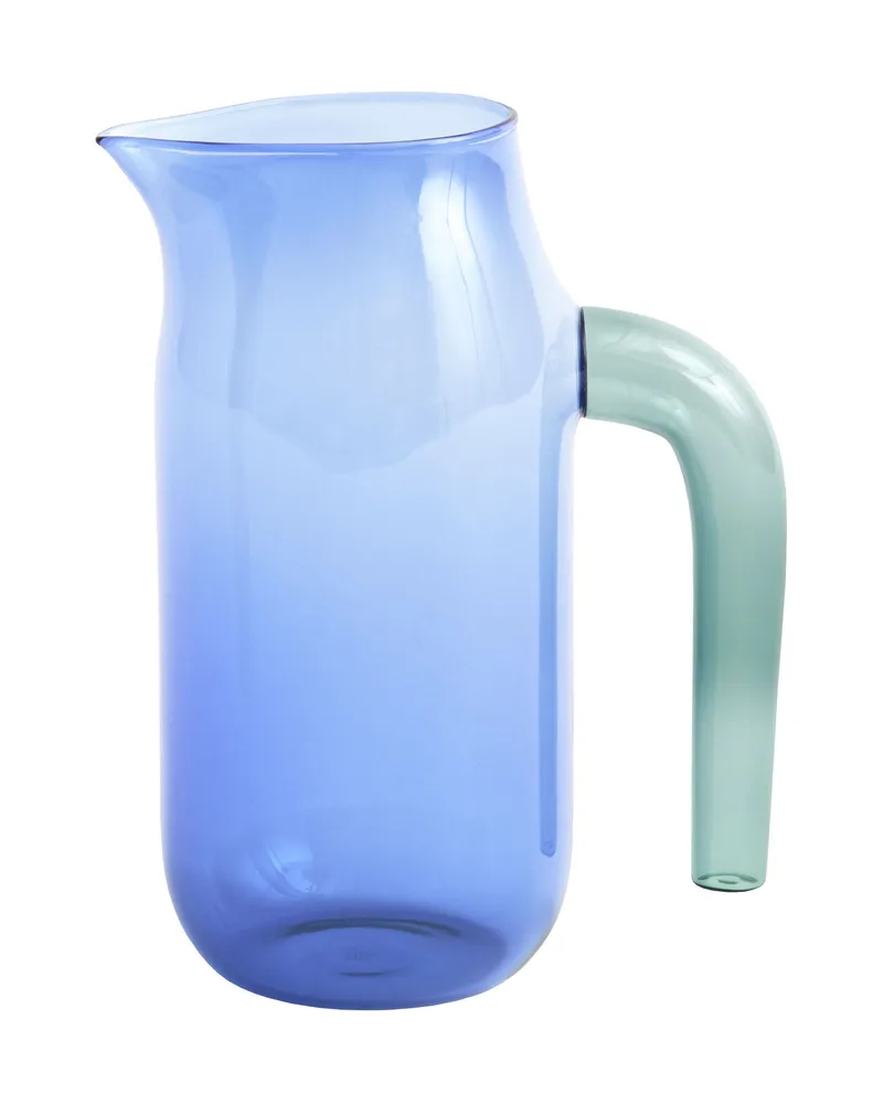 Hay Karaffe Jug - Blau - Borosilikatglas - Designer Jochen Holz 