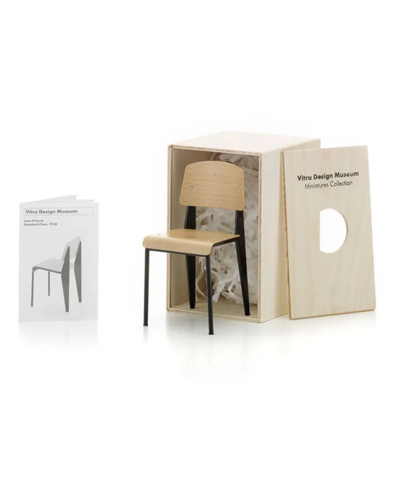 Vitra Miniatur Miniatures - Holz natur - Gebogenes Sperrholz - Designer Jean Prouvé 