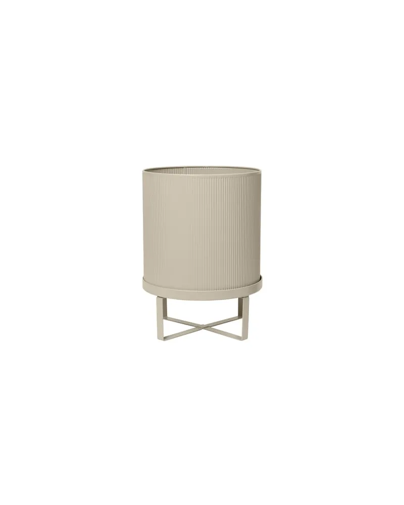 ferm LIVING Blumentopf Bau - Beige - galvanisierter Stahl - Designer Herman Studio 