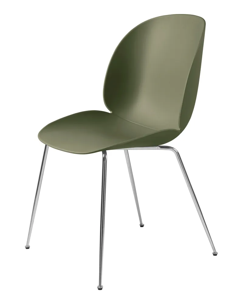 Gubi Stuhl Beetle - Grün - Recyceltes Polypropylen - Designer GamFratesi 