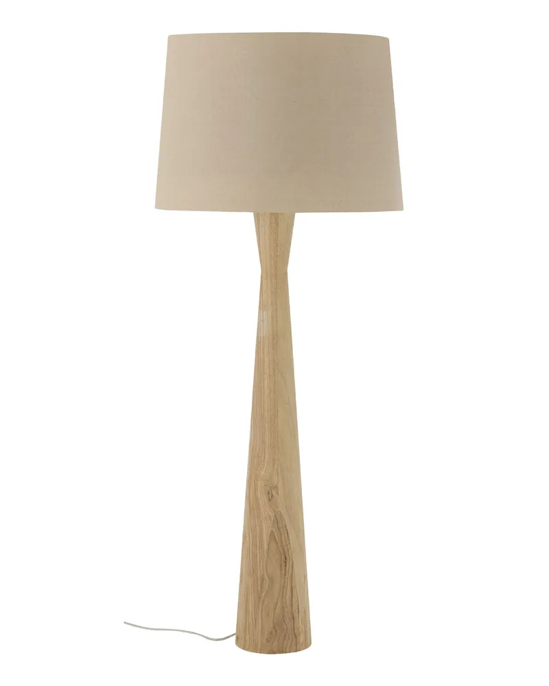 Bloomingville Stehleuchte Lampadaire - Holz natur - Gummibaum-Holz 
