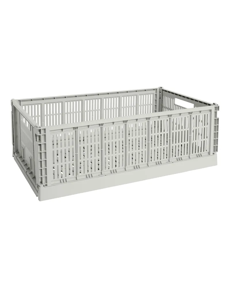 Hay Korb Colour Crate - Grau - Recyceltes Polypropylen - Designer Hay Studio 