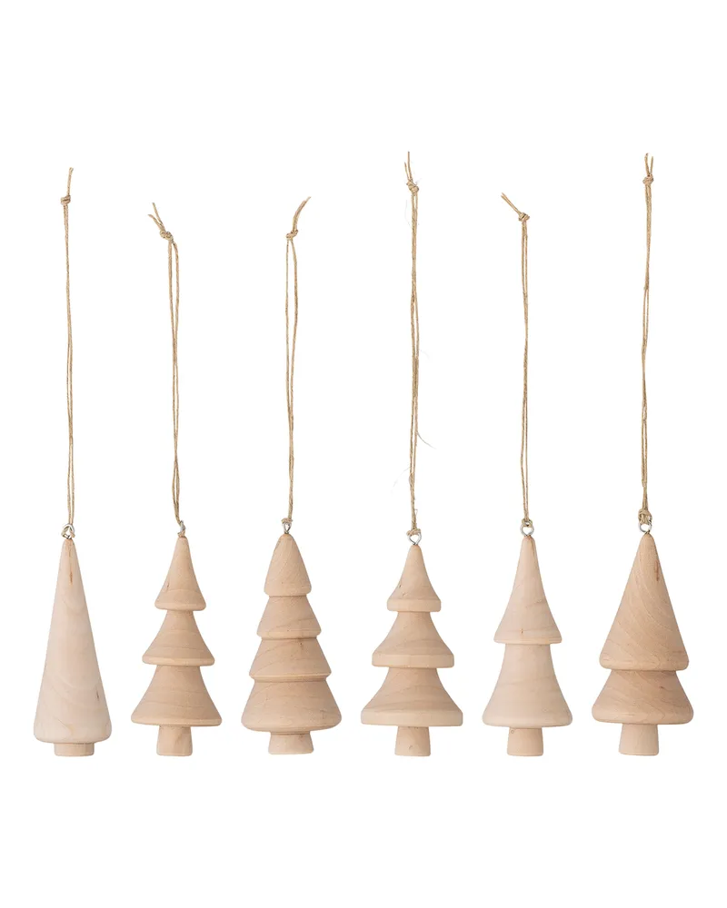 Bloomingville Weihnachtskugel Jivani - Holz natur - Kautschukholz 