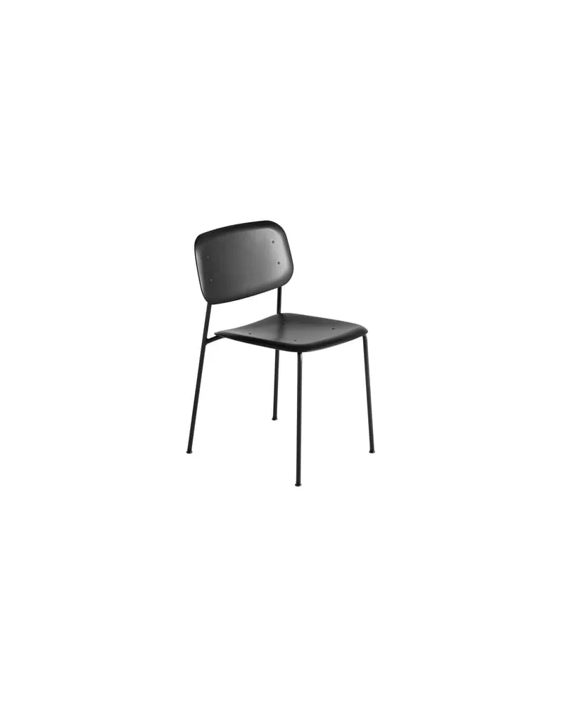 Hay Stapelbarer Stuhl Soft Edge - Schwarz - lackierter Stahl - Designer Iskos-Berlin 