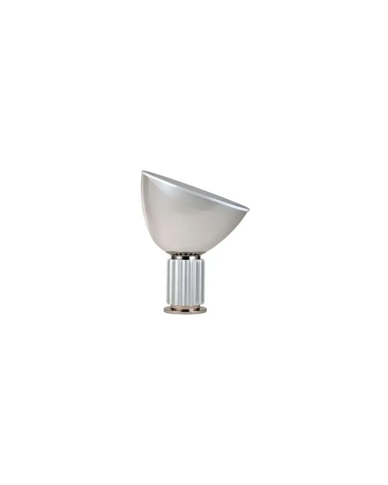 Flos Tischleuchte Taccia - Silber - geblasenes Glas - Designer Pier Giacomo Castiglioni 