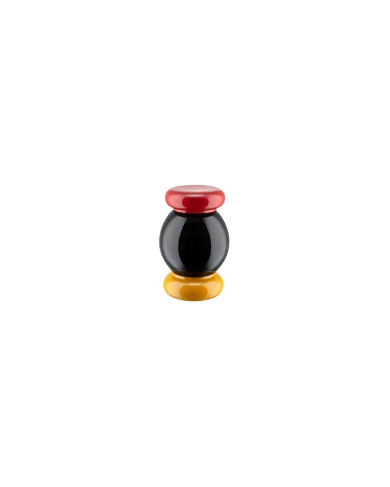 Alessi Salz- und Pfeffermühle Alessi 100 Values Collection - Schwarz - FSC-zertifizierte gedrechselte Buche - Designer Ettore Sottsass 
