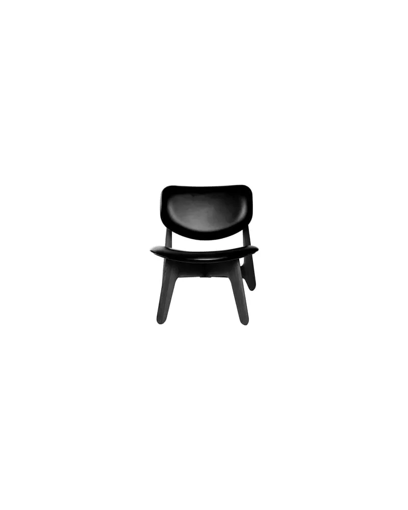 Tom Dixon Gepolsterter Sessel Slab - Schwarz - Getöntes Eichenholz - Designer Tom Dixon 