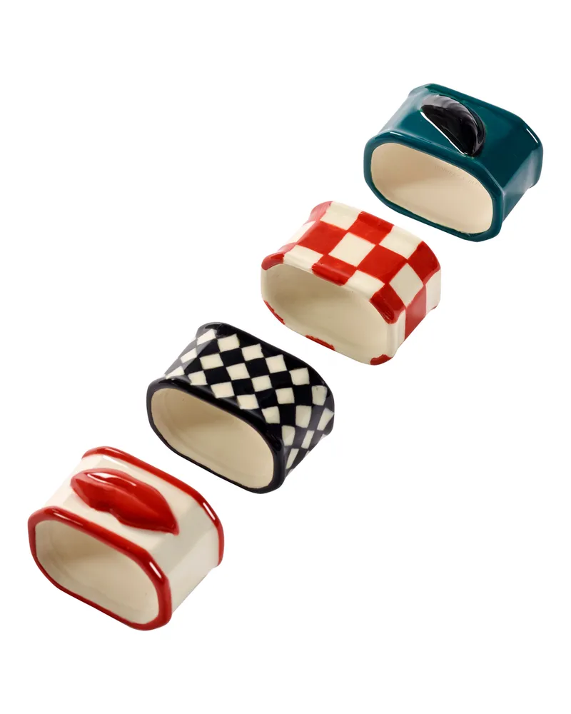 Serax Serviettenring Les objets Moulversants - Bunt - emaillierter Sandstein - Designer Wouters & Hendrix Bunt