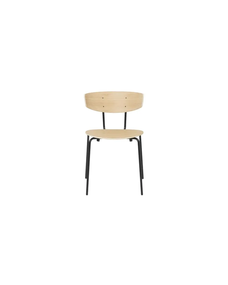 ferm LIVING Stapelbarer Stuhl Herman - Holz natur - Epoxid-lackierter Stahl - Designer Herman Studio 