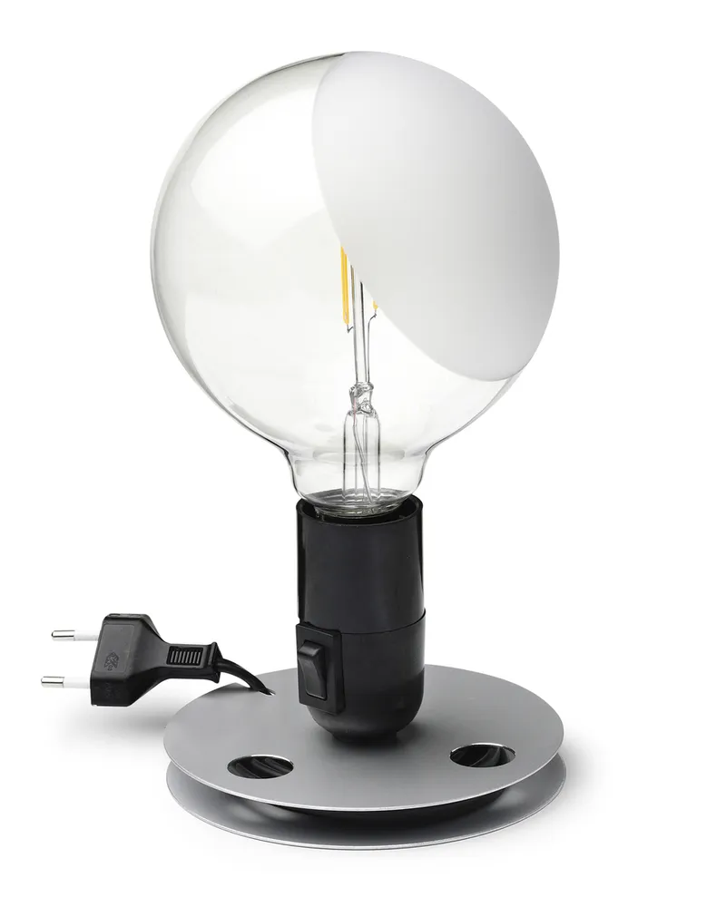 Flos Tischleuchte Lampadina - Schwarz - Bakelit - Designer Achille Castiglioni 