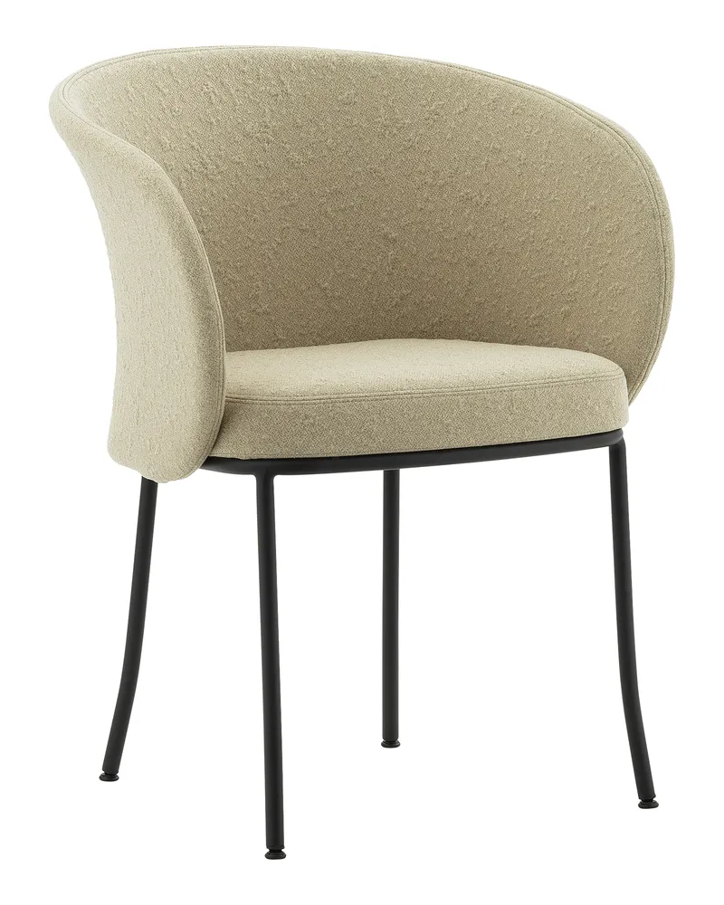 Normann Copenhagen Gepolsterter Sessel Knit - Beige - FSC-zertifiziertes Holz - Designer Yuchen Wu 