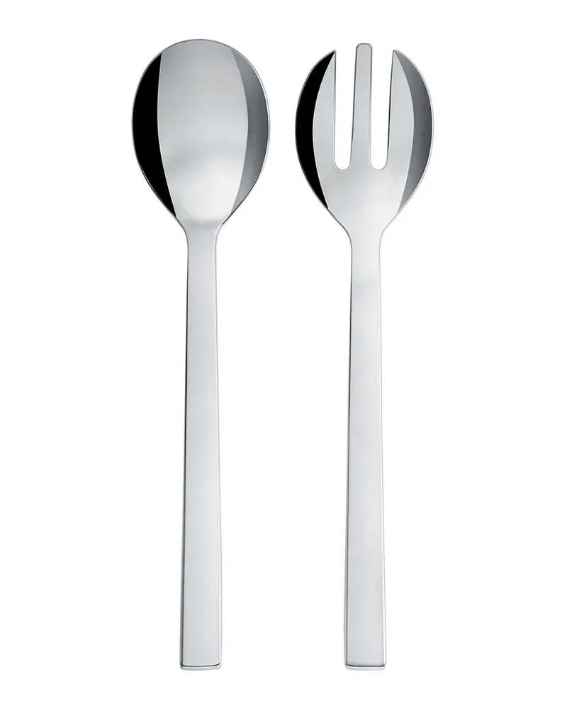 Alessi Salatbesteck Santiago - Metall - polierter rostfreier Stahl - Designer David Chipperfield 