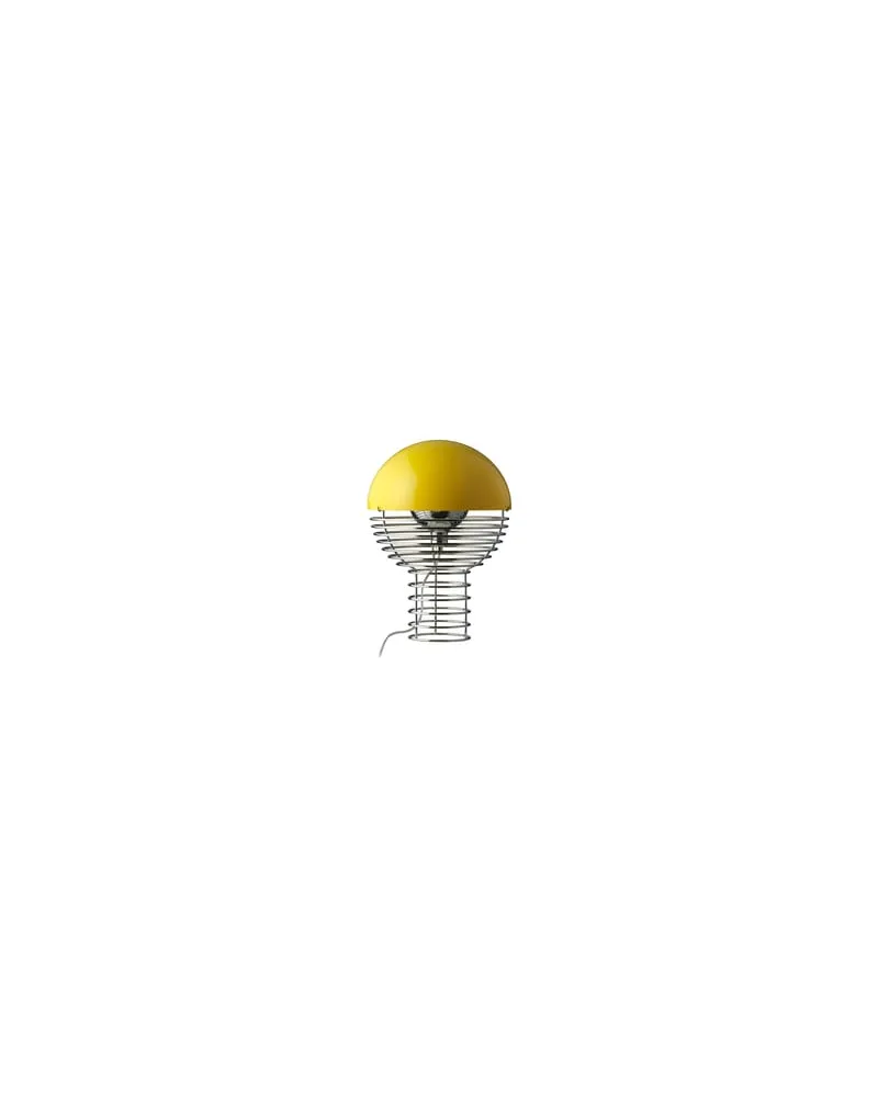 Verpan Tischleuchte Wire - Gelb - verchromter Stahl - Designer Verner Panton 