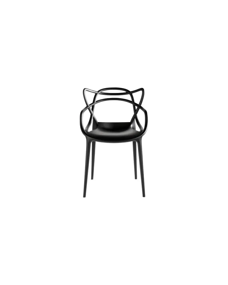 Kartell Stapelbarer Stuhl Masters - Schwarz - Recyceltes thermoplast. Technopolymer - Designer Philippe STARCK with Eugeni QUITLLET 