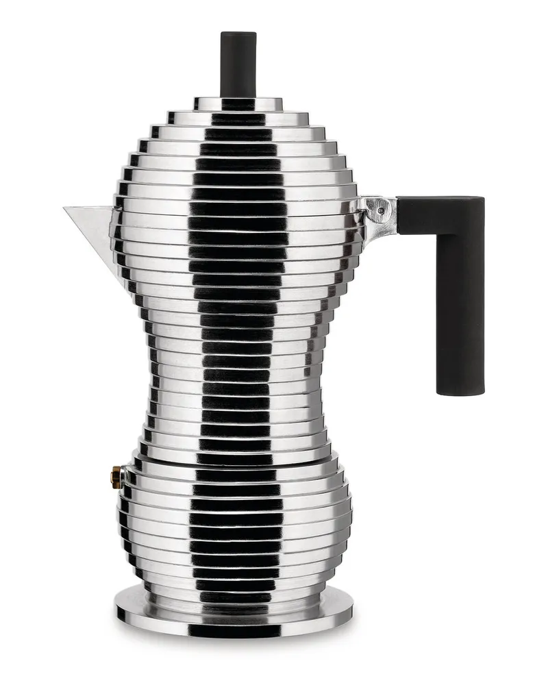 Alessi italienischer Kaffeebereiter Pulcina - Metall - Gussaluminium - Designer Michele de Lucchi 