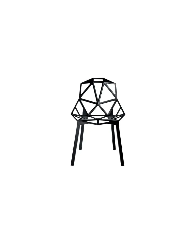 Magis Stapelbarer Stuhl One - Schwarz - lackiertes Gussaluminium - Designer Konstantin Grcic 